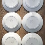 Set of 5 flat plates "Luxeuil" Hbcm