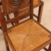 Solid oak chairs, France, 1950s