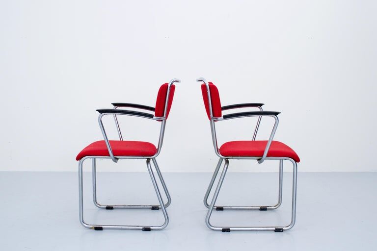 Set de 5 fauteuils Gispen '214' par Christoffel Hoffman pour BPM Néerlandais 1935