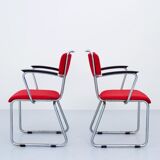 Set of 5 Gispen '214' armchairs by Christoffel Hoffman for Dutch BPM 1935