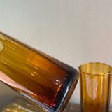 5 amber glasses
