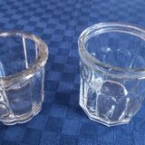 Set of 8 old jars of jam useful in autumn, various size.
