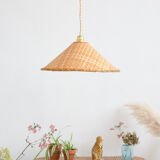 Vintage wicker pendant lamp