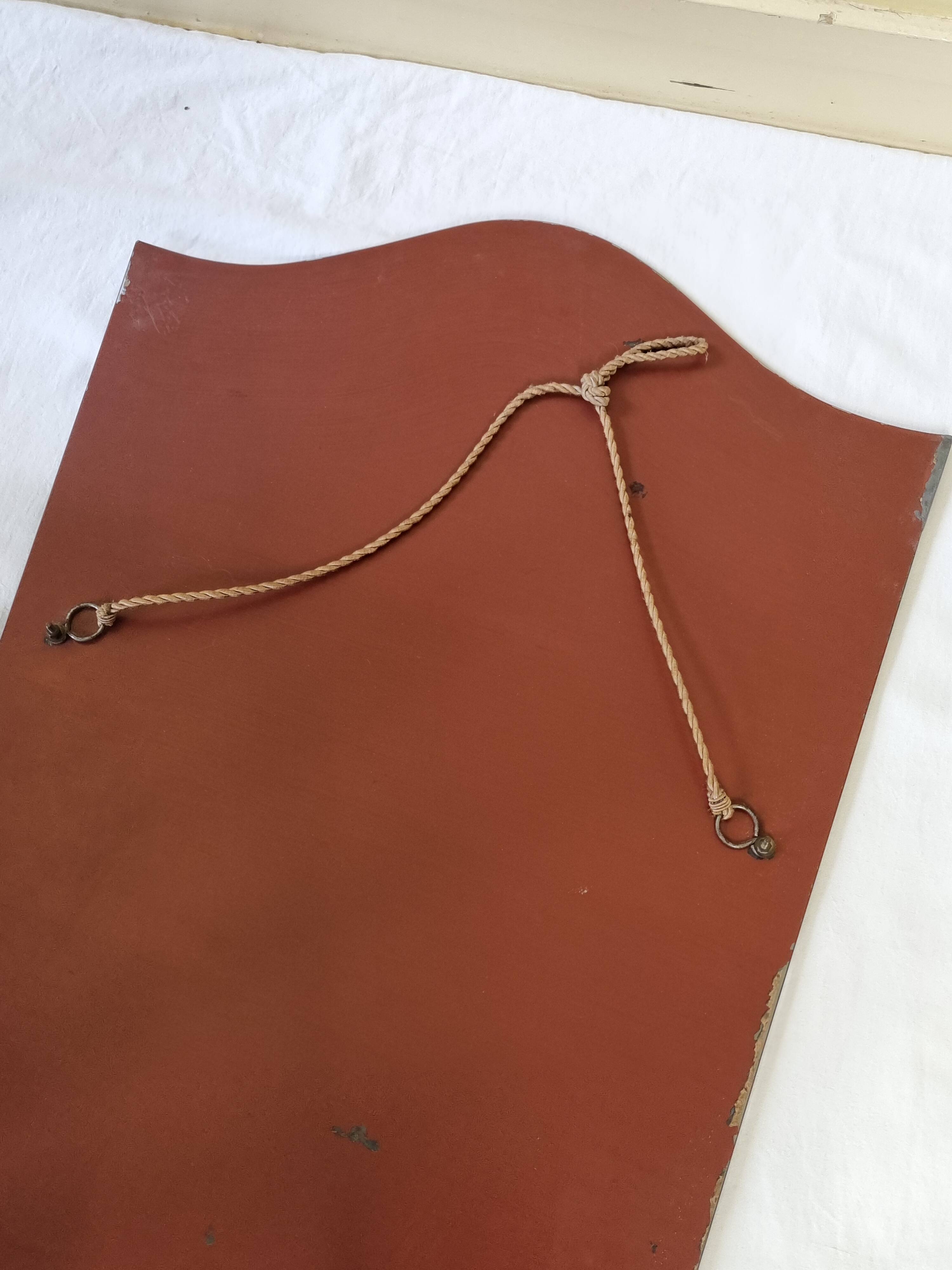 Large vintage Venetian style engraved mirror, 81 x 53 cm, 1950