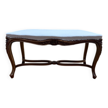 Banquette de piano Style Régence-Louis XV – Noyer massif sculpté