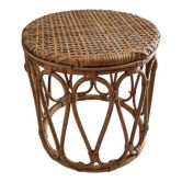 Tabouret vintage en rotin