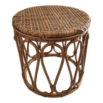 Vintage rattan stool