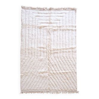 Tapis Marocain Blanc Beni Ourain - 293 x 197 cm