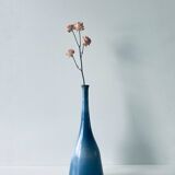 Signed blue sandstone soliflore vase