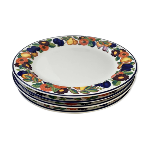 Suite de 4 assiettes - royal