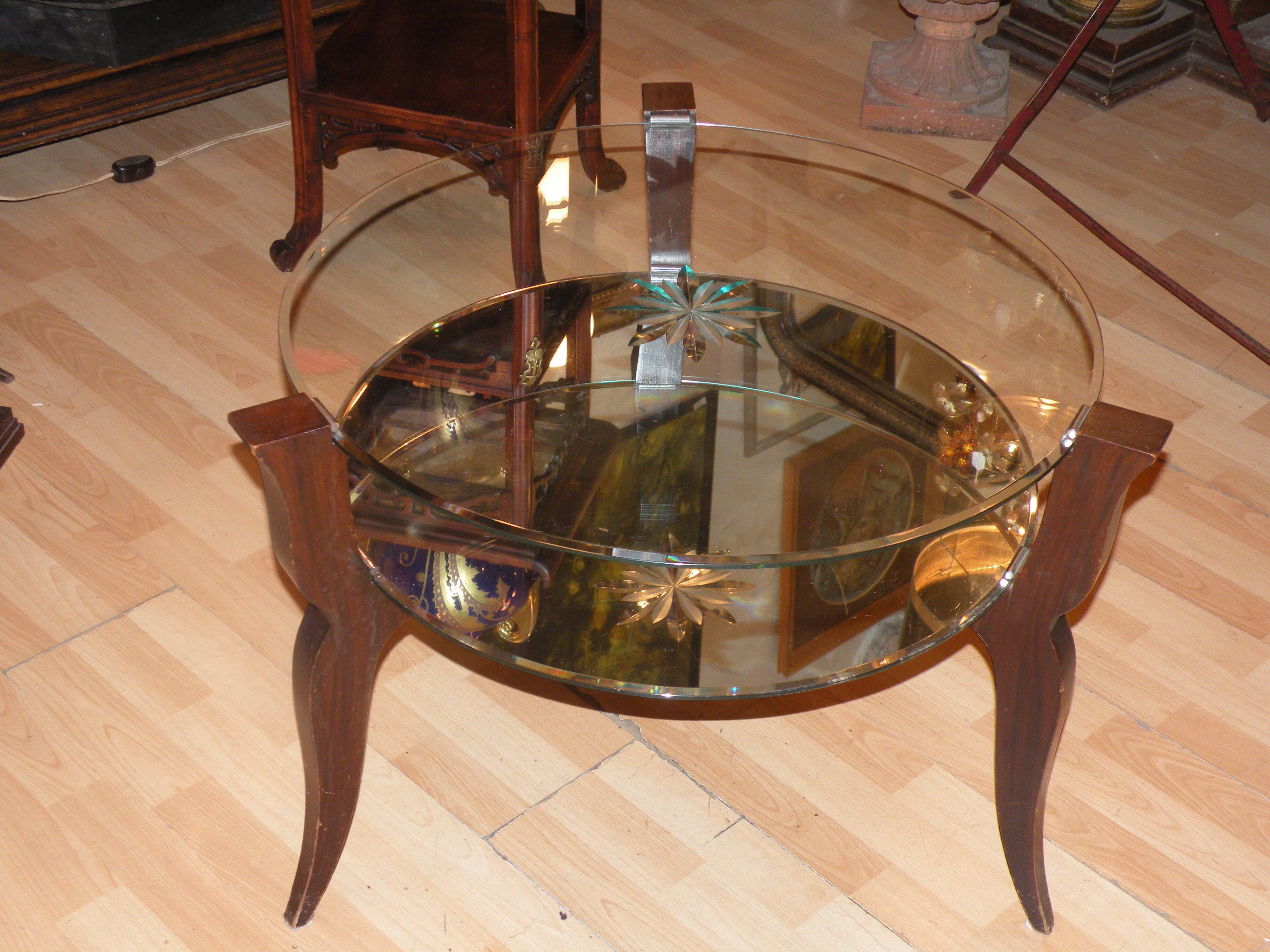 Coffee table pedestal table art deco 1930-1940