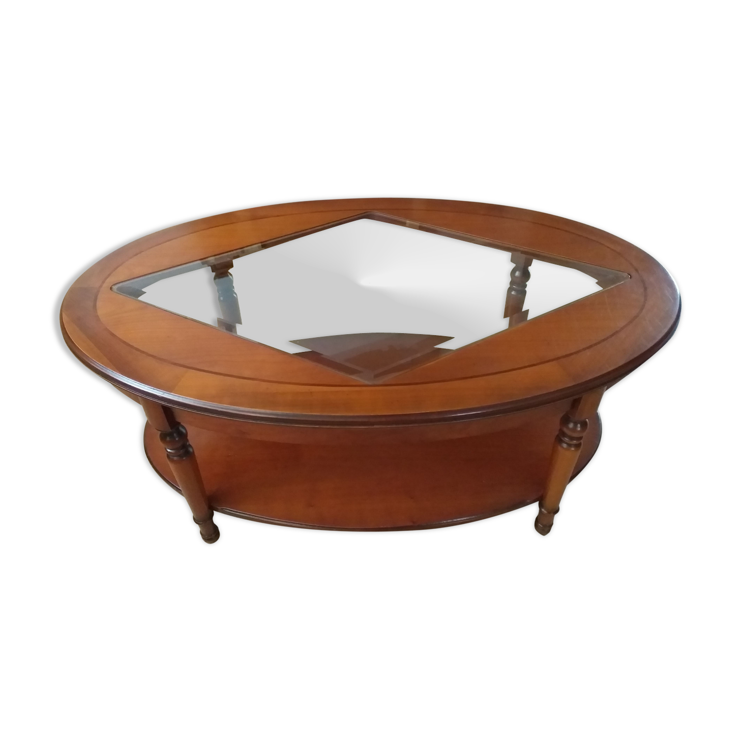Table in solid cherry and glass