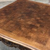 Rocaille louis xv style desk table in walnut provence 1920s