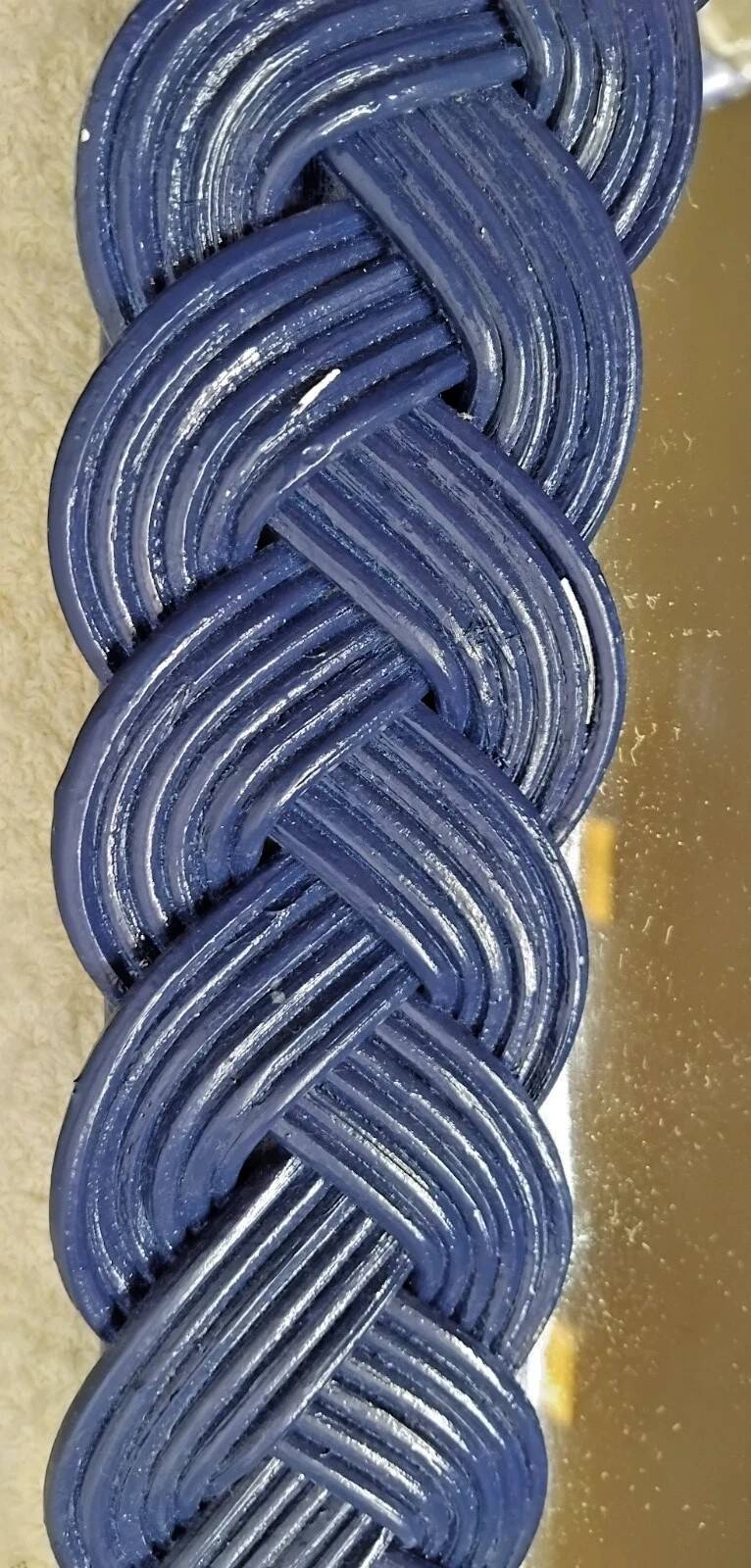 Oval Woven Rattan Mirror 60s/70s Vintage 49X35