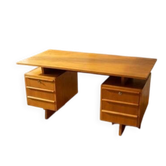 Writing desk, mid-century beechwood, 1970s, Czechoslovakia