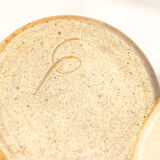 2 stoneware shells, unidentified signature