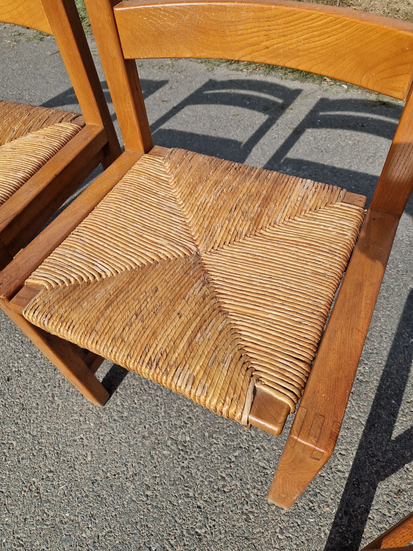 Set of 4 elm chairs from the Regain house.