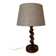 Turned wooden lamp
