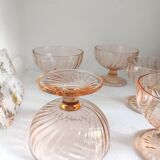 Pink glass cups
