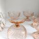 Pink glass cups