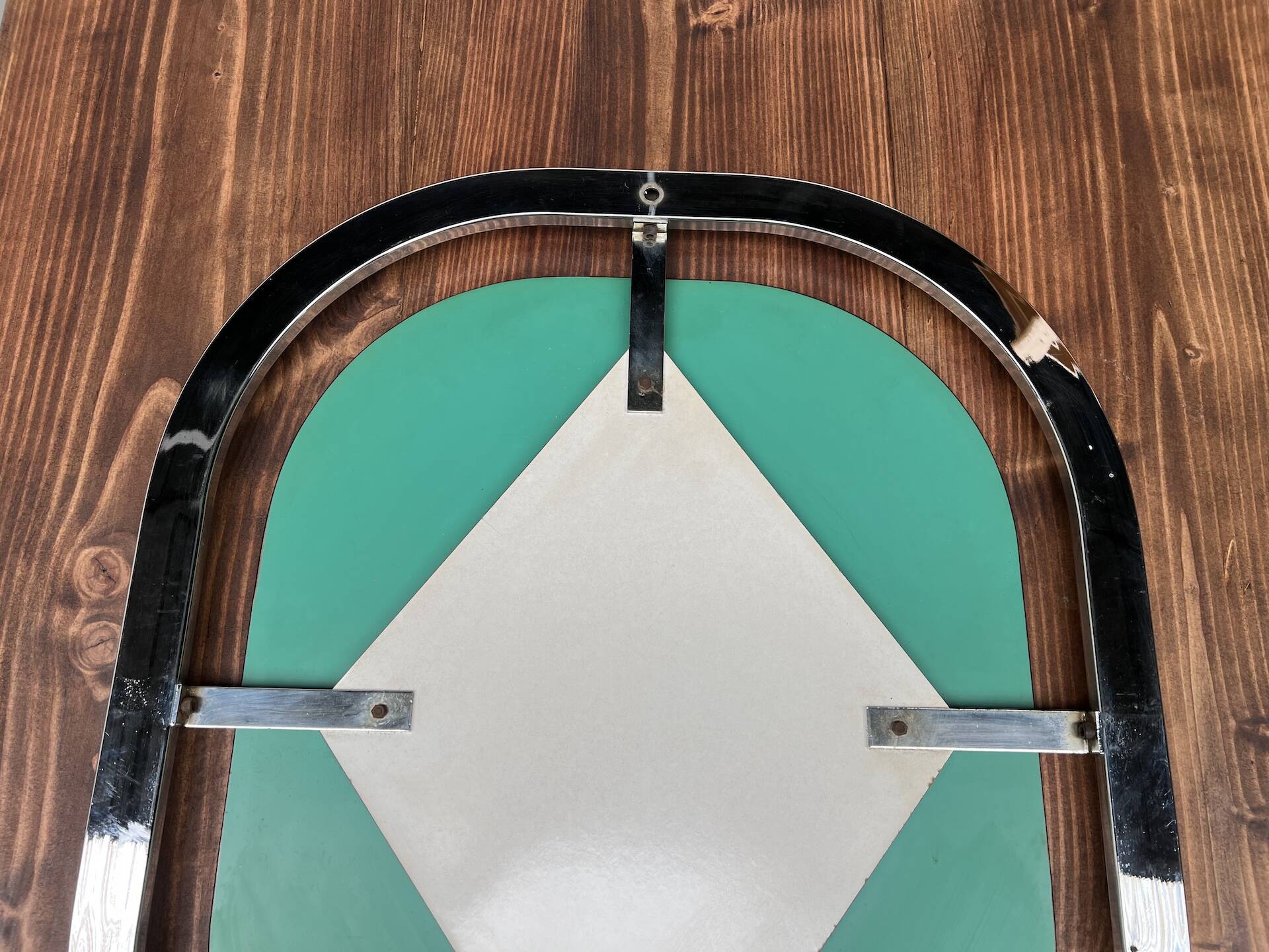 Bauhaus mirror in chrome-plated steel