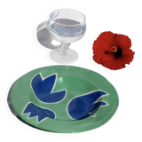 Green & Blue Tulip Plate