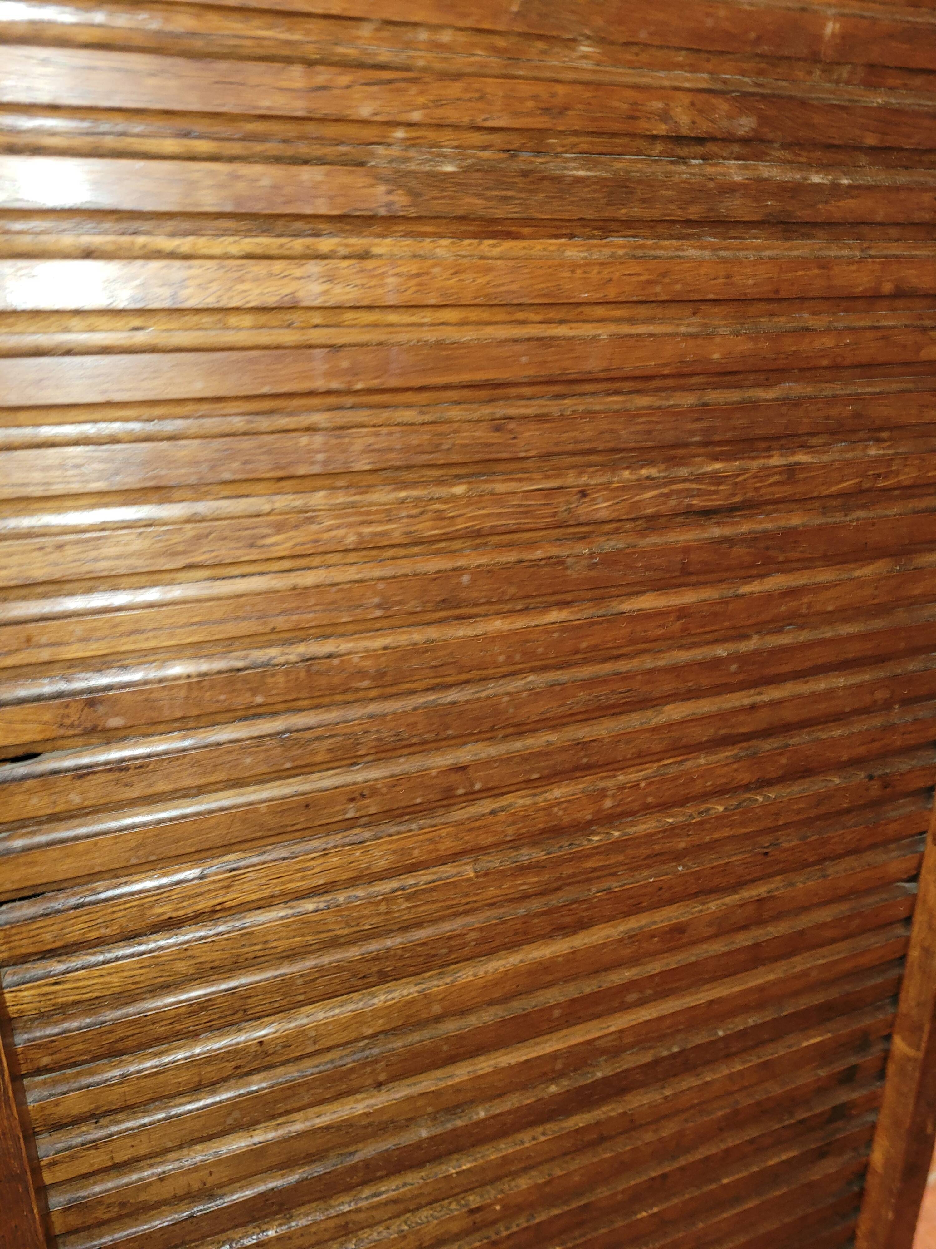 Old double curtained oak filing cabinet