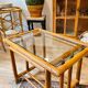 Vintage rattan coffee table