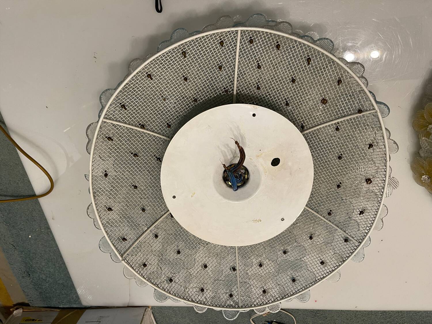 Large Murano Glass Flower Flushmount by Seguso 1960’s