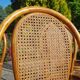 Lot 5 rattan chairs and canning 70s