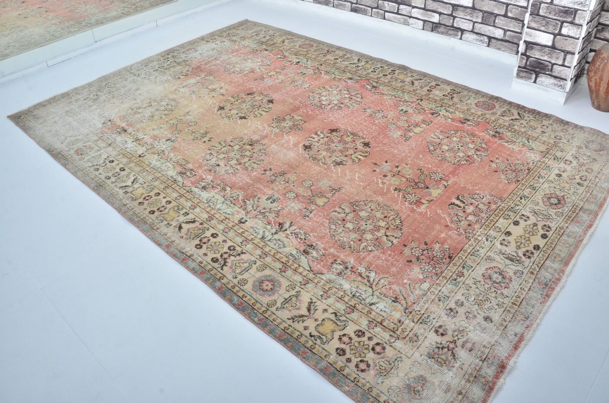 Tapis vintage turc Oushak sku 3306