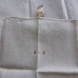 2 old linen towels with red embroidered bedding