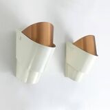 Pair of V-317 wall lights Hans-Agne Jakobsson AB Markaryd, Sweden, copper, 1960s