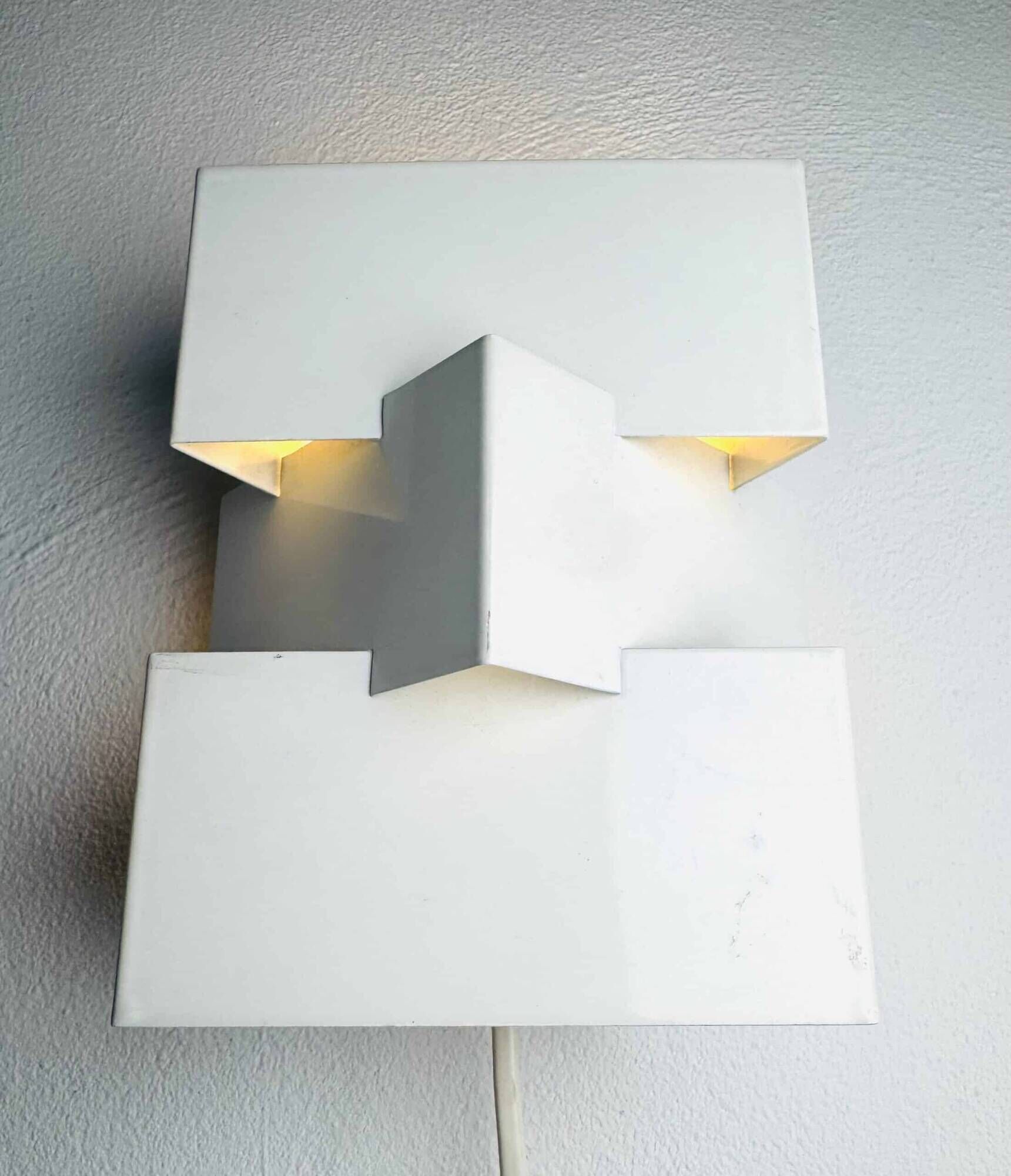 Triangular Geometric Wall Lamp By J.J.M. Hoogervorst For Anvia Nederland, The Netherlands 1960S