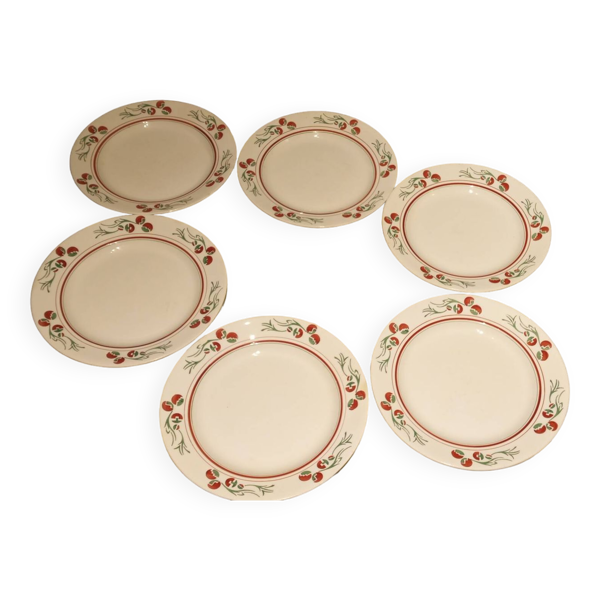 6 assiettes à dessert Villeroy & Boch art-déco