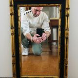 Golden wooden mirror 55x35cm