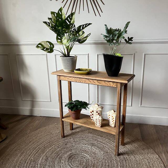 Console en chêne ciré