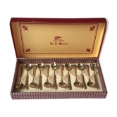 12 cuillères la san marco, métal argenté, écrin