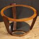 Table basse italienne en bois et verre, années 60
