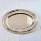 Oval silver metal tray Christofle Gallia Malmaison model