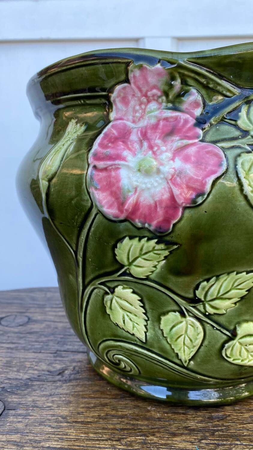Art Nouveau earthenware cachepot