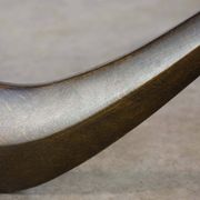 Italian Organic "Snake" Wooden and Smoked Glass Coffee Table, 1960s