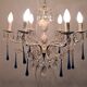 Vintage Italian Chandelier Murano Electric Blue