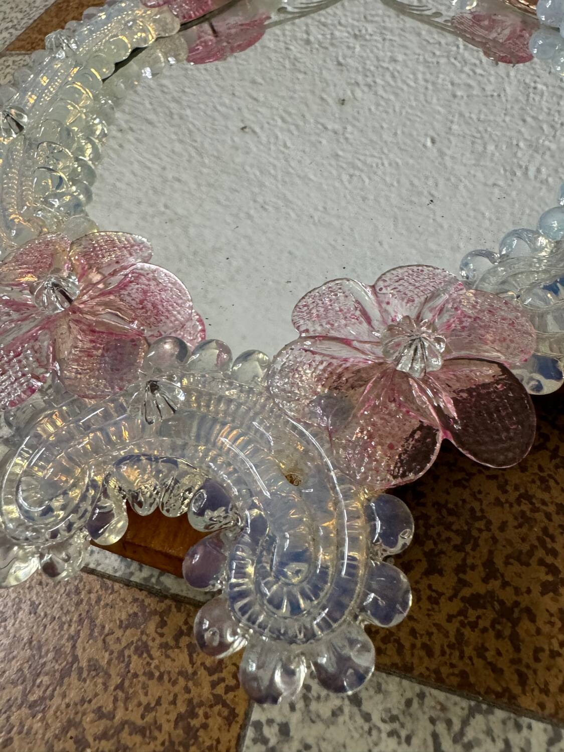 Murano glass psyche mirror from the 50s