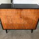Vintage black lacquered buffet and wood Maurice Flachet