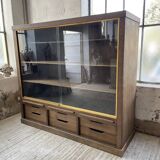 XXL oak display cabinet