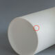 Opal glass suspension with linen shade