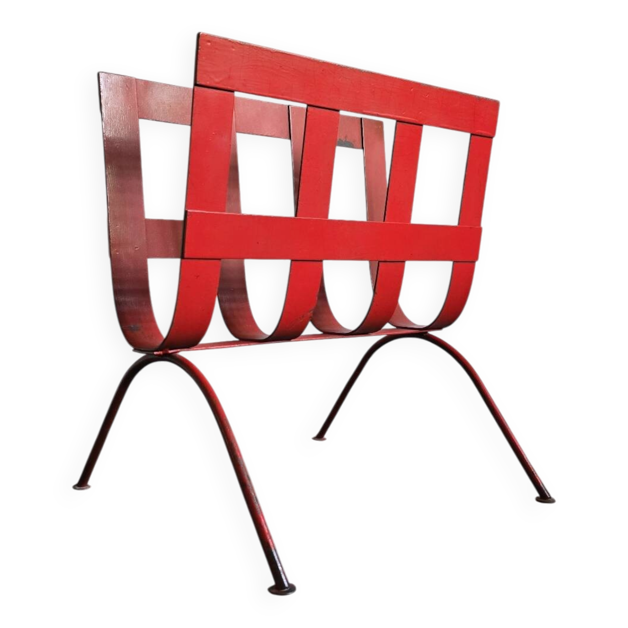 70s Metal Stand for Newspaper, Towel or Wood