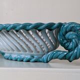 Set of 2 twisted earthenware fruit baskets by Sainte Radegonde, 50s