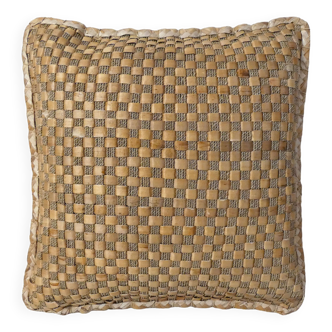Cushion in natural fibers coconut rattan sea rush